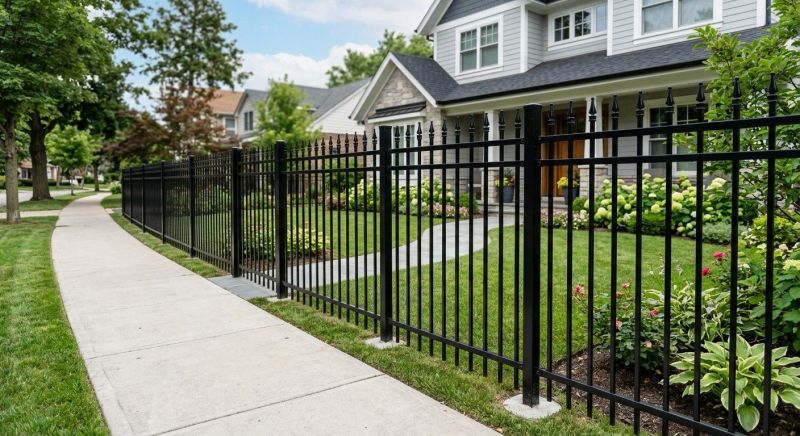 Black Metal Fence Installation in Des Moines, IA