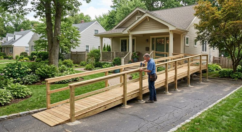 Hardwood Ramp Installation in Kansas City, KS
