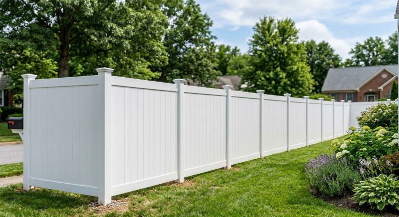 White Pvc Fence Installation in Kansas City, MO